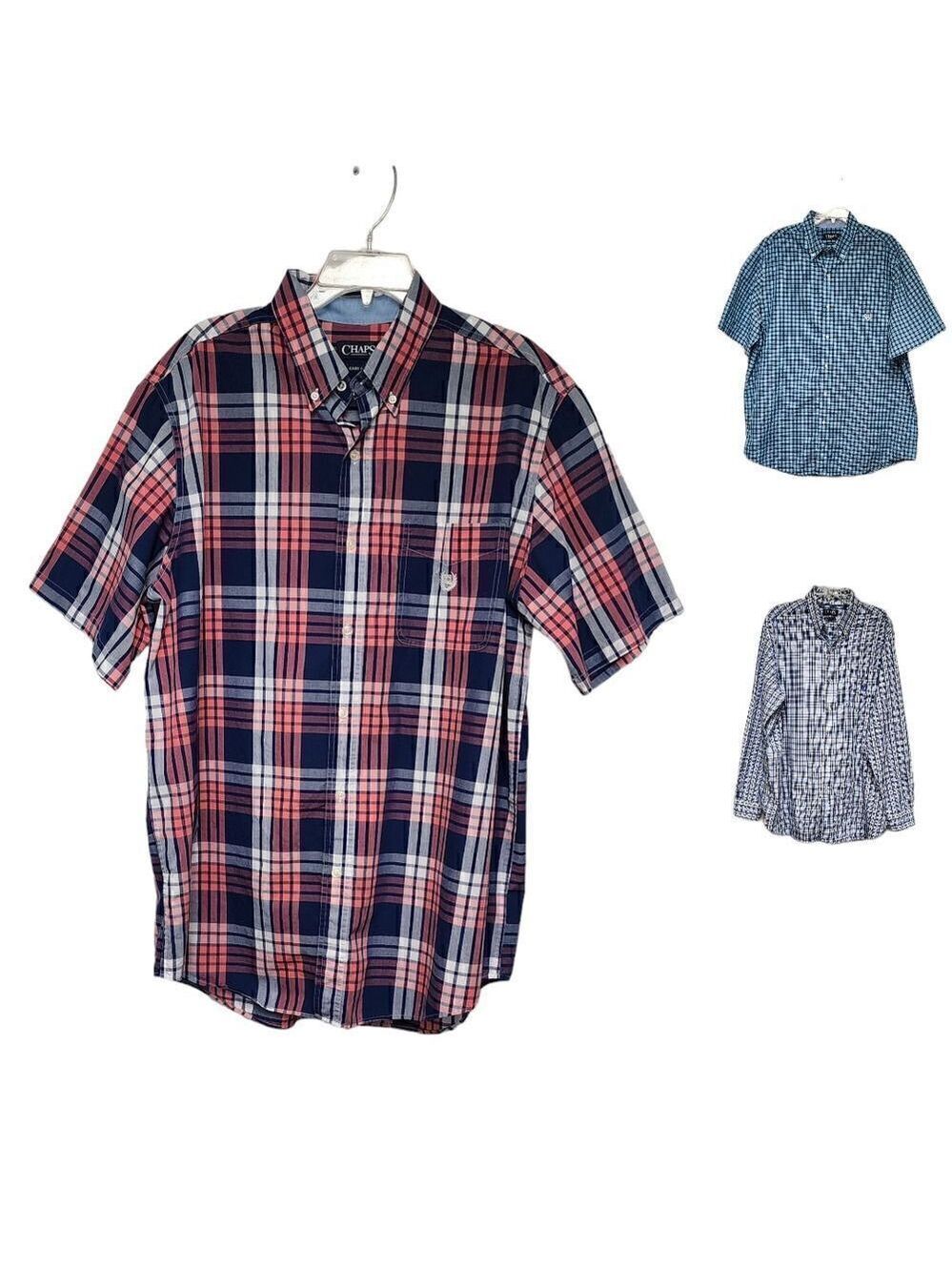 CHAPS EASY CARE TWILL  BUTTON DOWN LONG SLEEVE SHIRT SIZE XLT